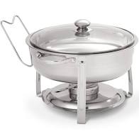 5 QT Stainless Round (Requires 1 Sterno, not included)