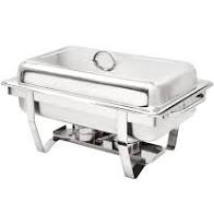 8 QT Stainless Rectangular (Requires 2 Sterno, not included)