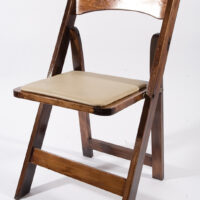 Fruitwood Chair w/ Tan Padded Seat