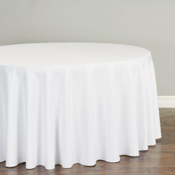 120" Round ~ 60" Table OR 30" Hi-Top Table (Linens require 2 wks notice & pre-payment)