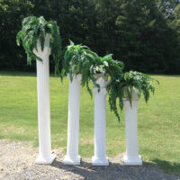 Flower Stand – 40″ White Roman Column