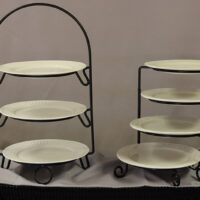 3 or 4-Tier Rustic Dessert Stand;various styles & colors (plates available upon request)