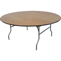 72” Round Wooden Table (Seats 10)
