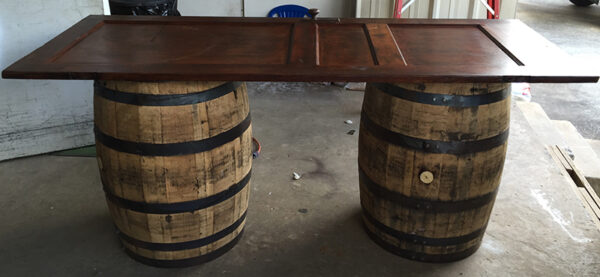 Whiskey Barrel Table