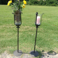 Floor Candle Holder – Black Iron