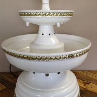 5 Gal Champagne Fountain White w/ Gold Trim