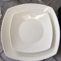 Classic White Square Salad Plate