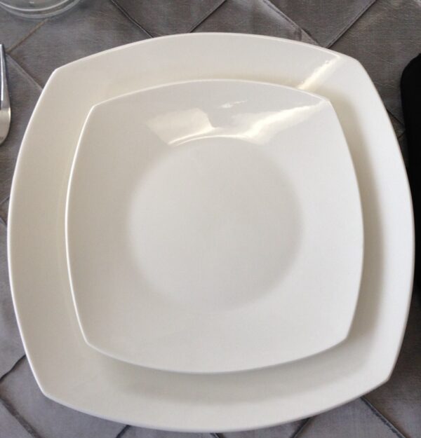 Square White Dinner Plate – Party Time Events & Rentals