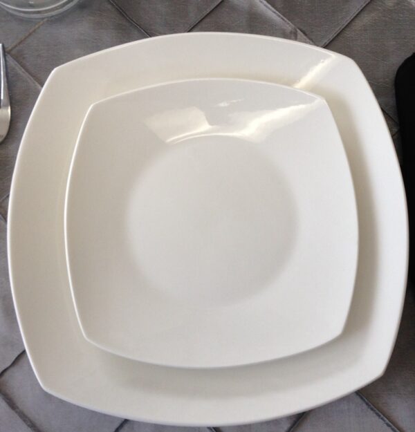 Square White Dinner Plate