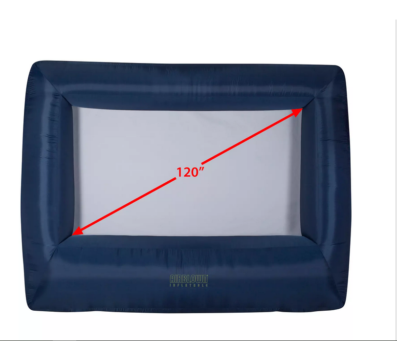 thumbnail image 2 of Gemmy 12-Foot Inflatable Outdoor Movie Screen - Deluxe Widescreen, Self-Inflating, Includes Fan, Stakes, Tethers & Carry Bag 2 of 13