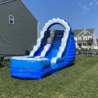 12′ Blue Marble Waterslide – Wet (7years & under)