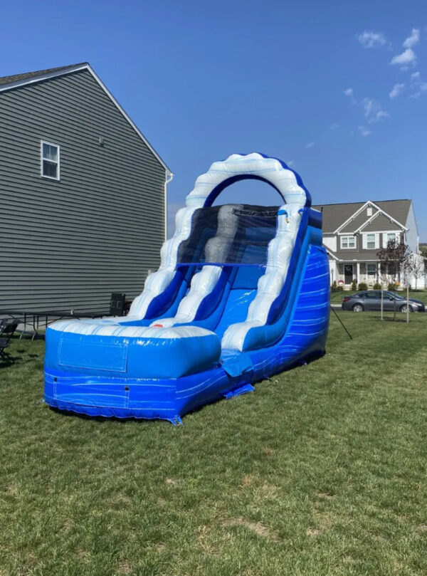 12' Blue Marble Waterslide - Wet (7years & under)